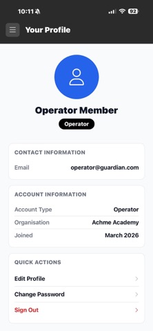 Guardian Platform screenshot