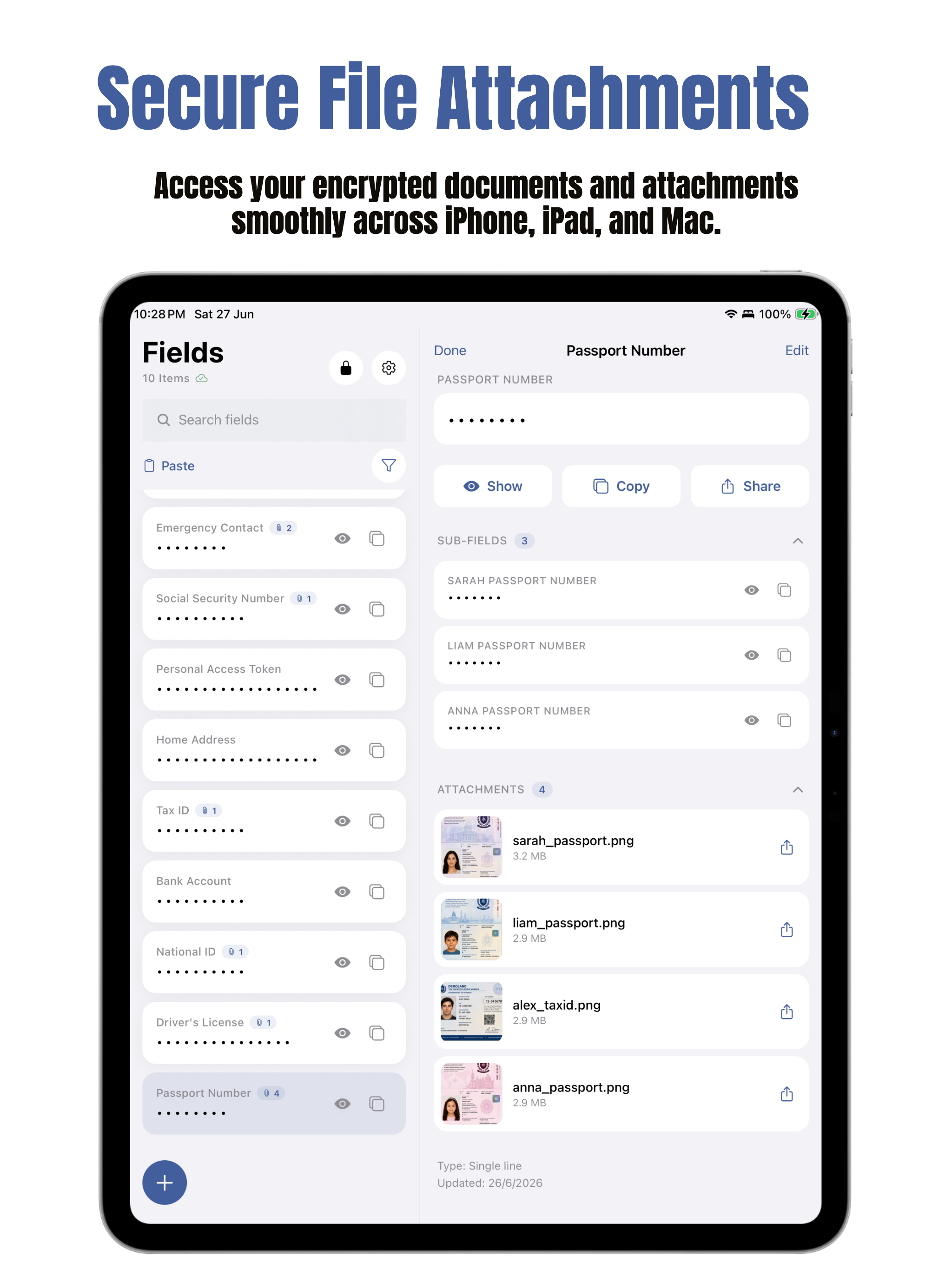 Fields: Secure Notes & Vault screenshot 11