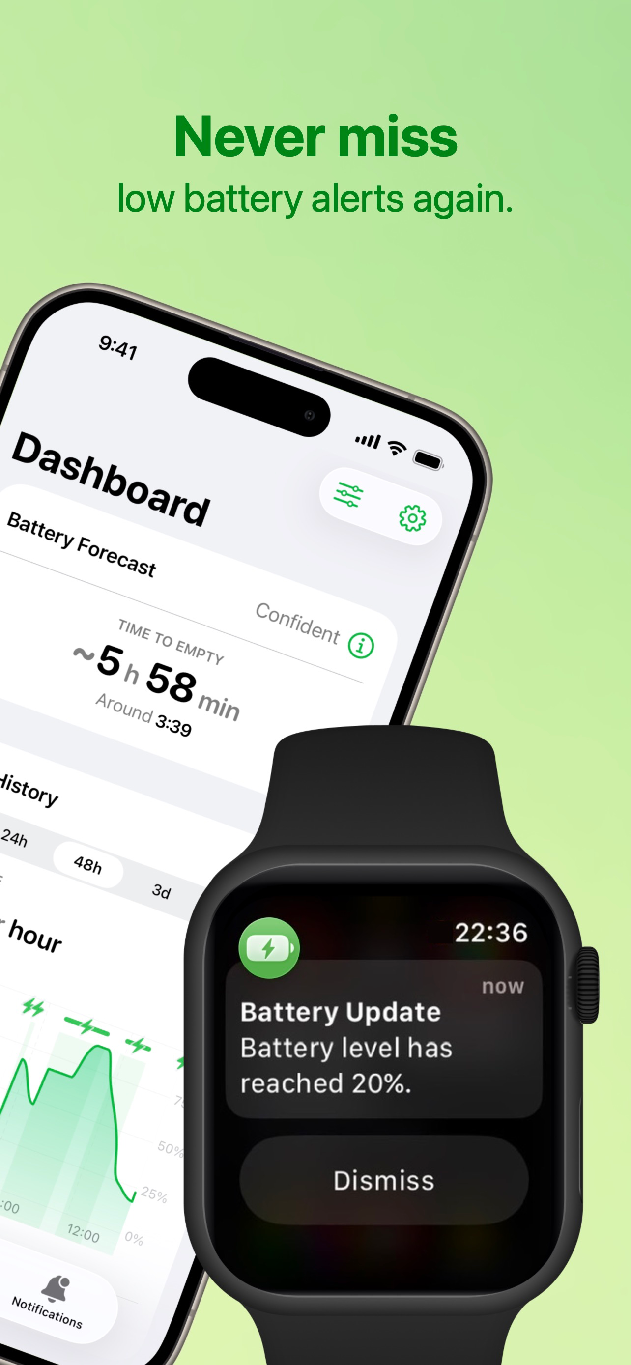 Unplugged: Battery Life Watch screenshot 2
