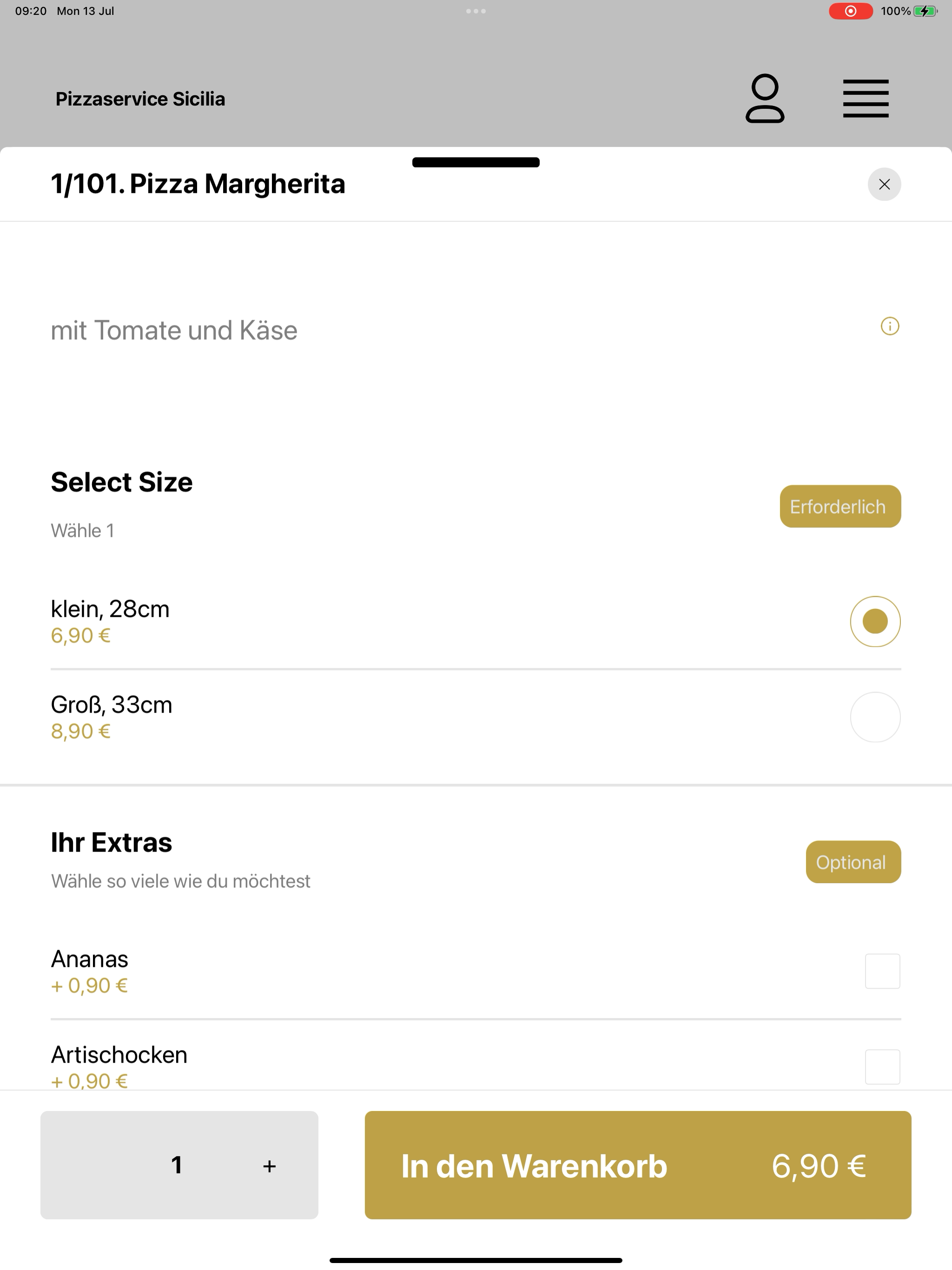 Pizzaservice Sicilia screenshot 10
