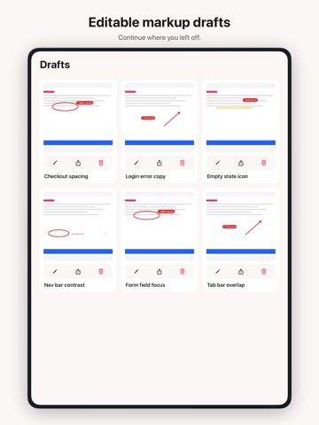 Mark Draft: Screenshot Markup iPad screenshot