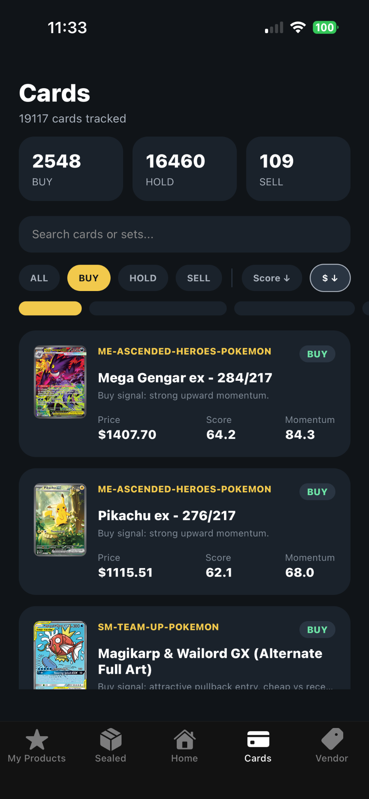 CardSignal screenshot 5