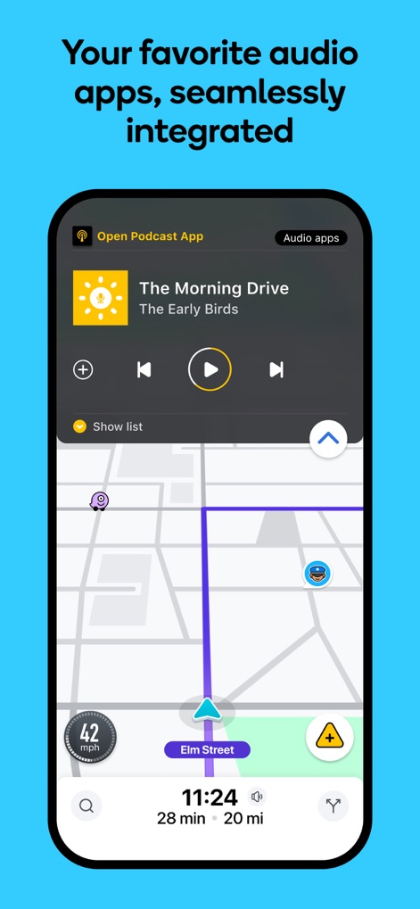 Waze Navigation & Live Traffic - Integrated Audio Experience