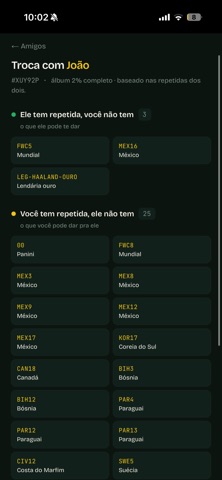 Scanner Figurinhas Álbum 2026 iPhone screenshot