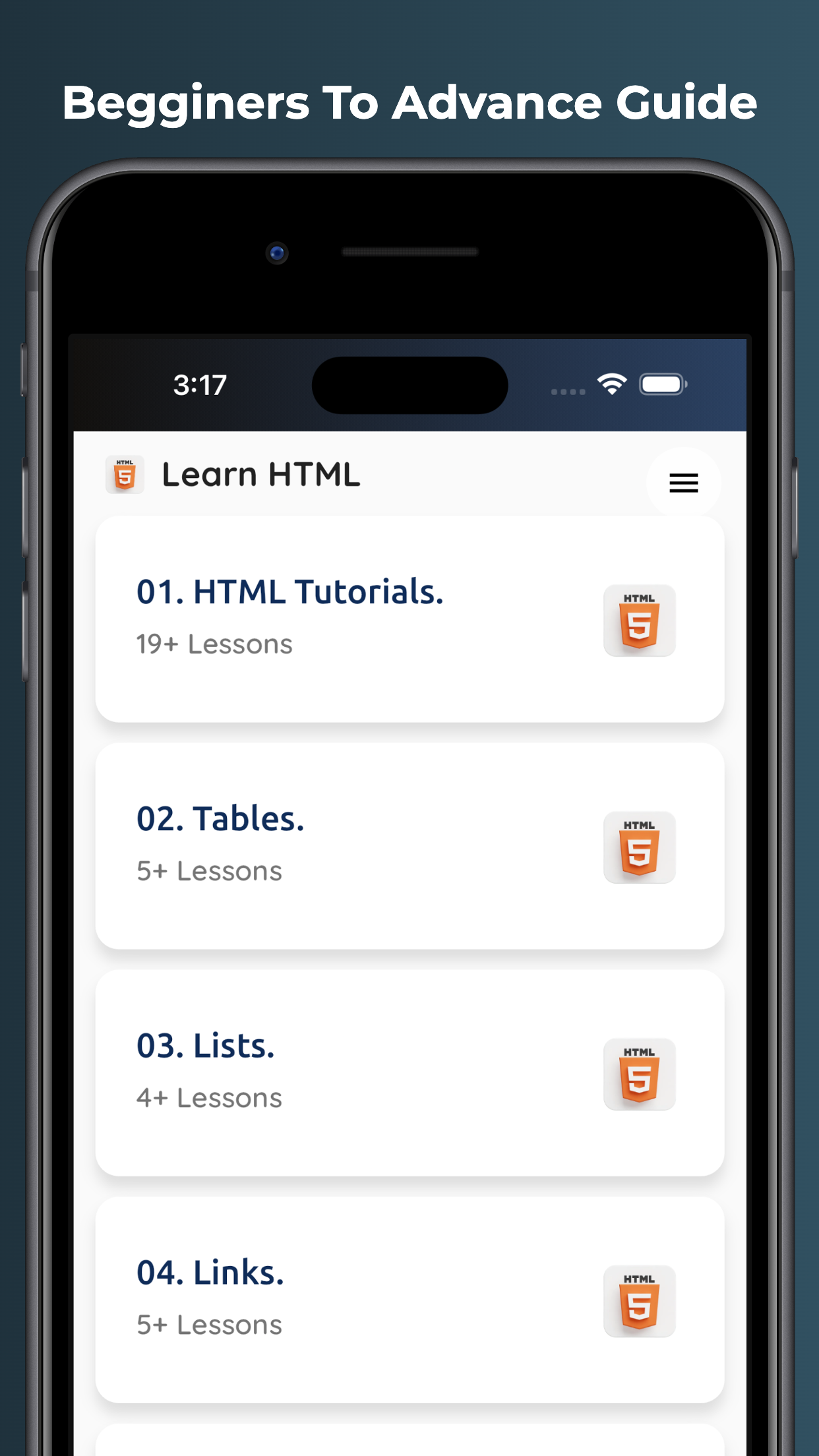 Learn HTML 5 Tutorials