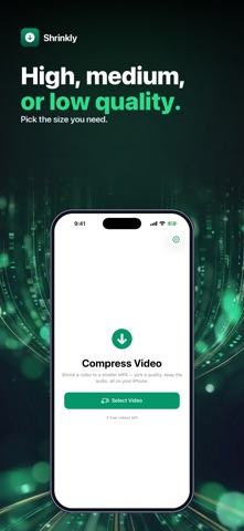 Shrinkly: Compress Video iPhone screenshot
