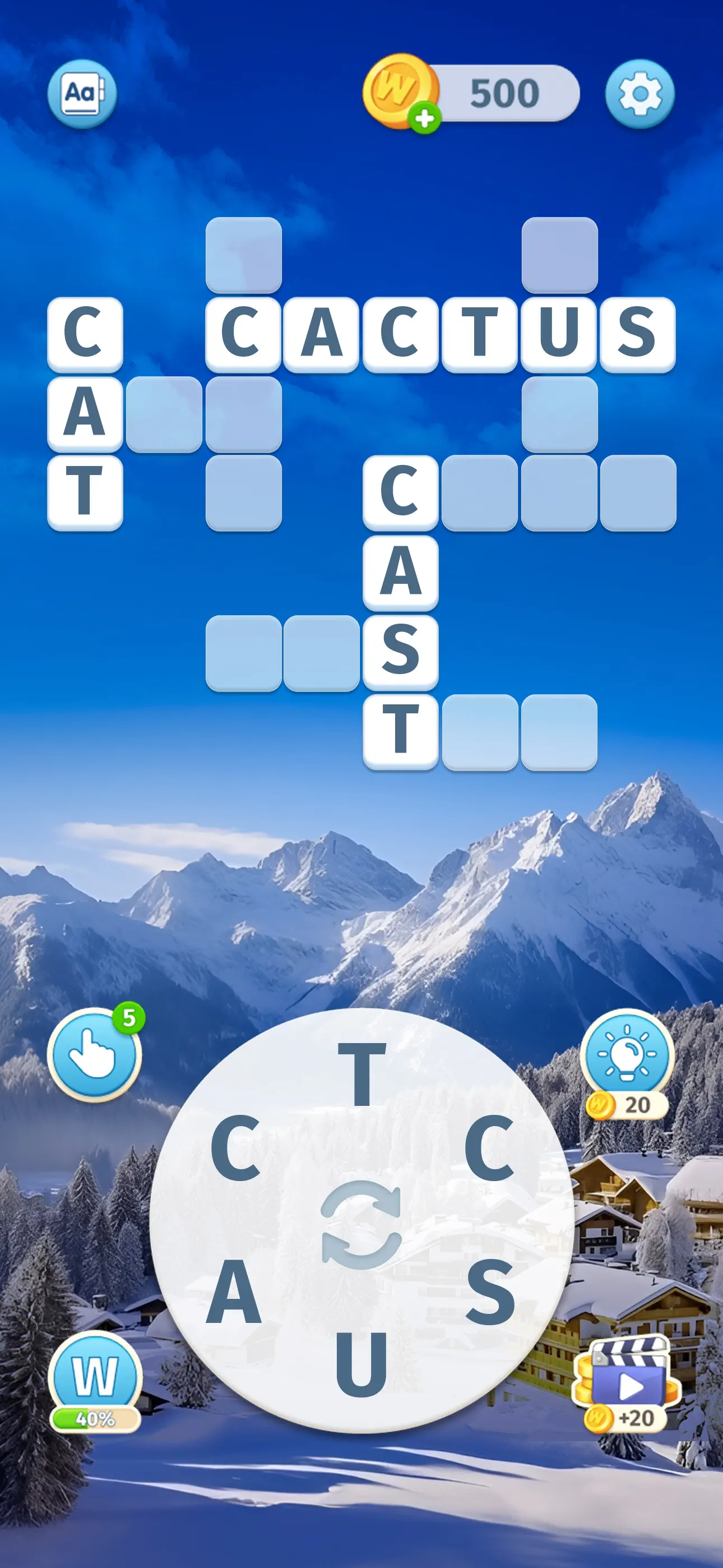 Sky Words: Word Puzzle Games screenshot 2