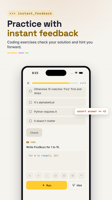 Learn Python: Coding Lessons iPhone screenshot
