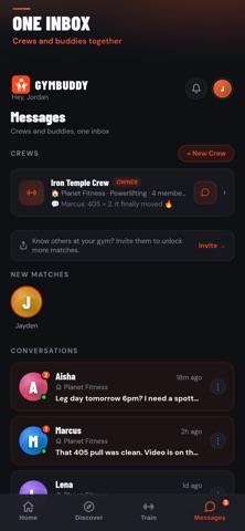 GymBuddy: Gym Partner Finder iPhone screenshot