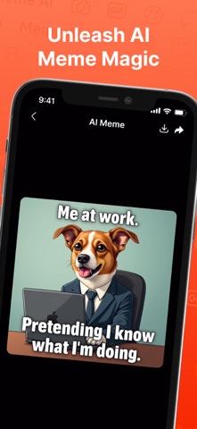AI Meme Generator & GIF Cam iPhone screenshot