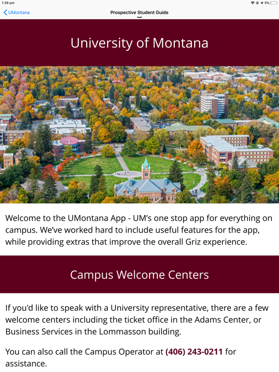 University of Montana iPad screenshot 5 - Education app