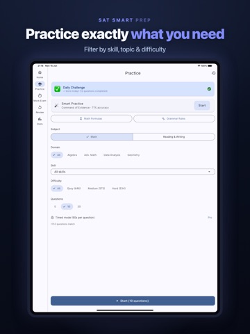 SAT Smart Prep iPad screenshot