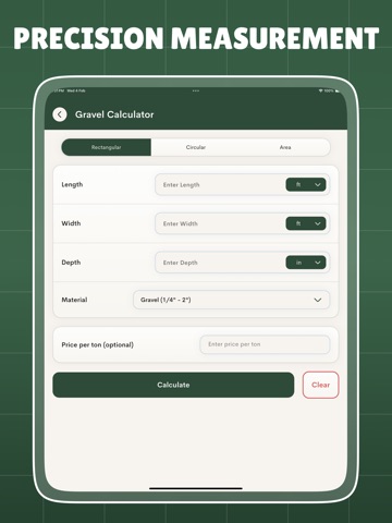 Landscaping Calculator. iPad screenshot