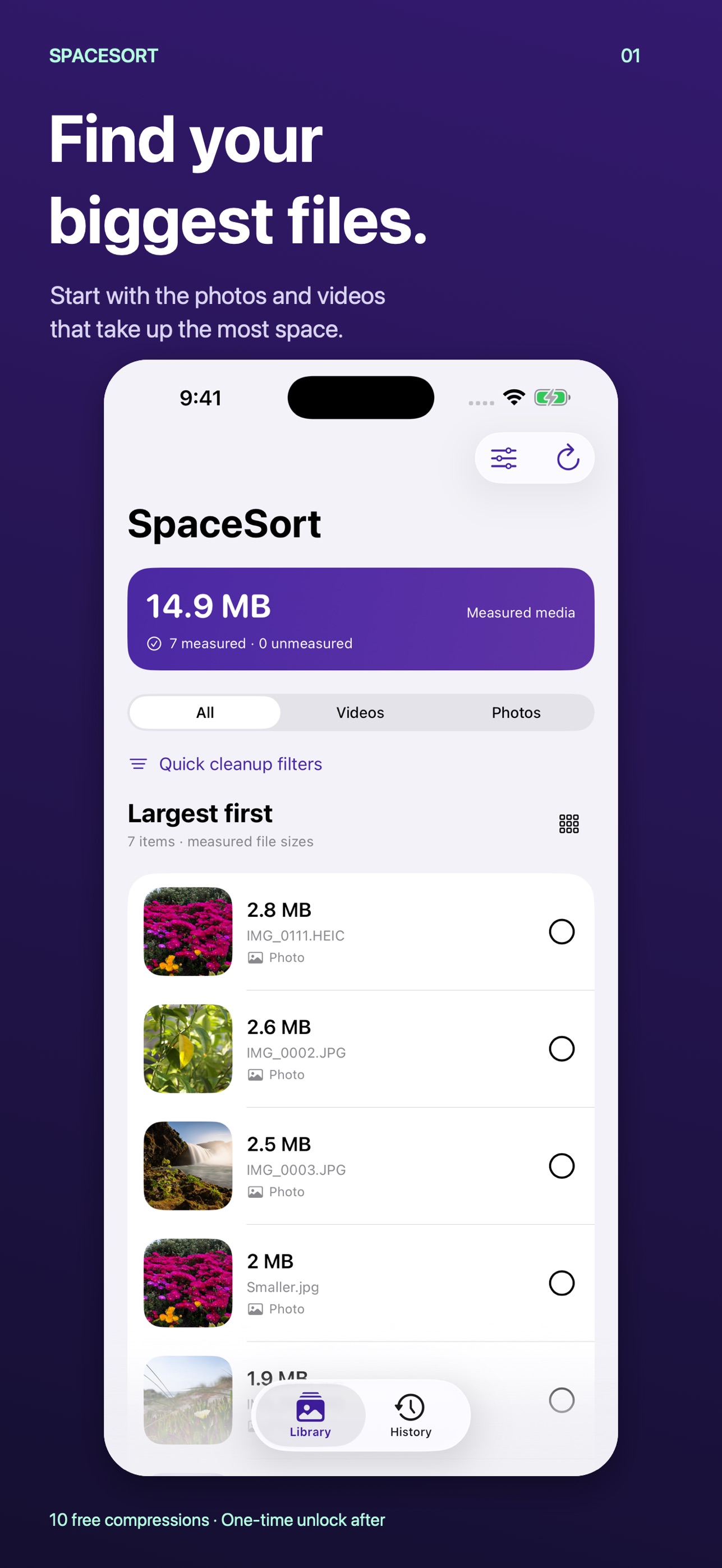 Screenshot 1 of SpaceSort: Storage Cleaner