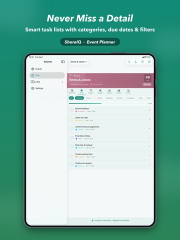 ShereIQ: Event Planner iPad screenshot