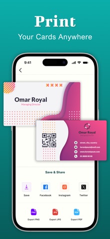 Business Card Maker : Creator iPhone screenshot