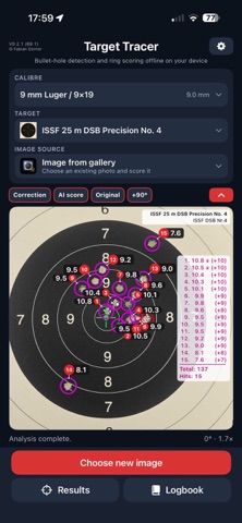 Screenshot 1 of Target Tracer - Scan & Score App