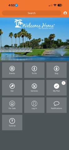 Welcome Home, RGV app screenshot