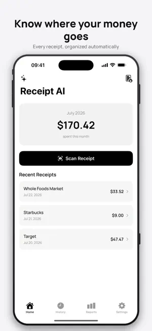 Receipts AI – Expense Tracker screenshot 1