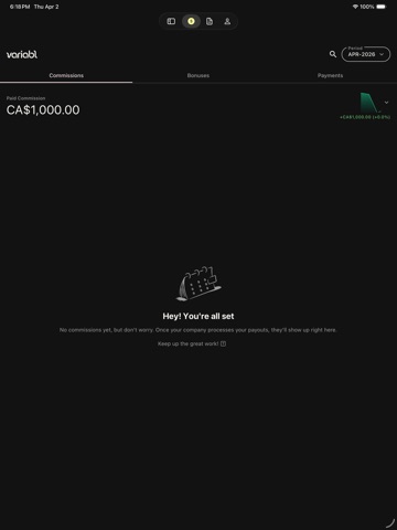 Variabl iPad screenshot