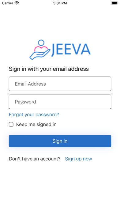 My JEEVA iPhone screenshot 1 - Medical app