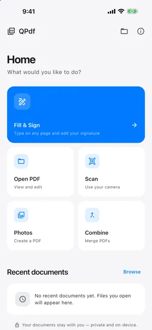 QPdf - PDF Reader & Editor screenshot 1
