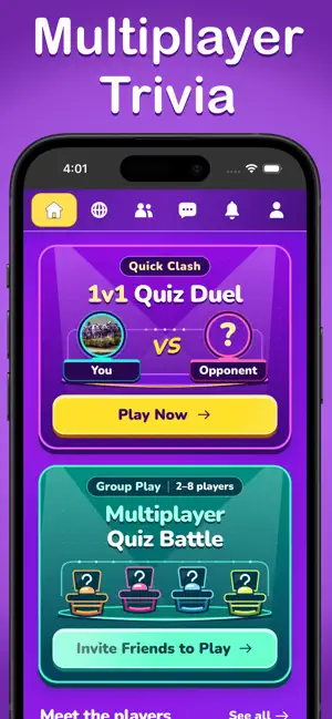 WitClash Friends Trivia Game screenshot 1