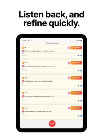 Chinny: Offline Voice Cloner iPad screenshot