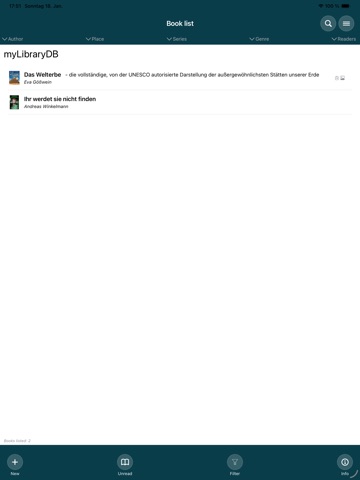 myBibliothek iPad screenshot