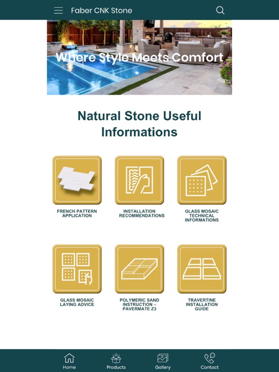 Faber CNK Stone iPad screenshot 1 - Business app