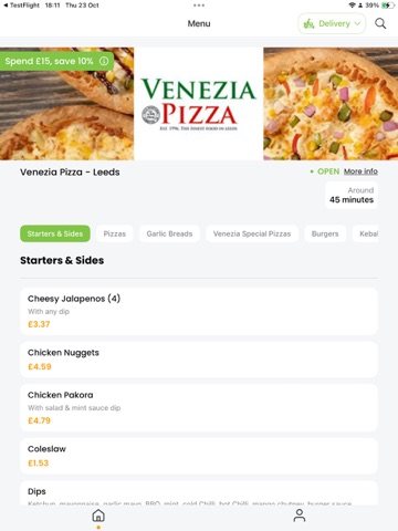 Venezia Pizza - Leeds iPad screenshot