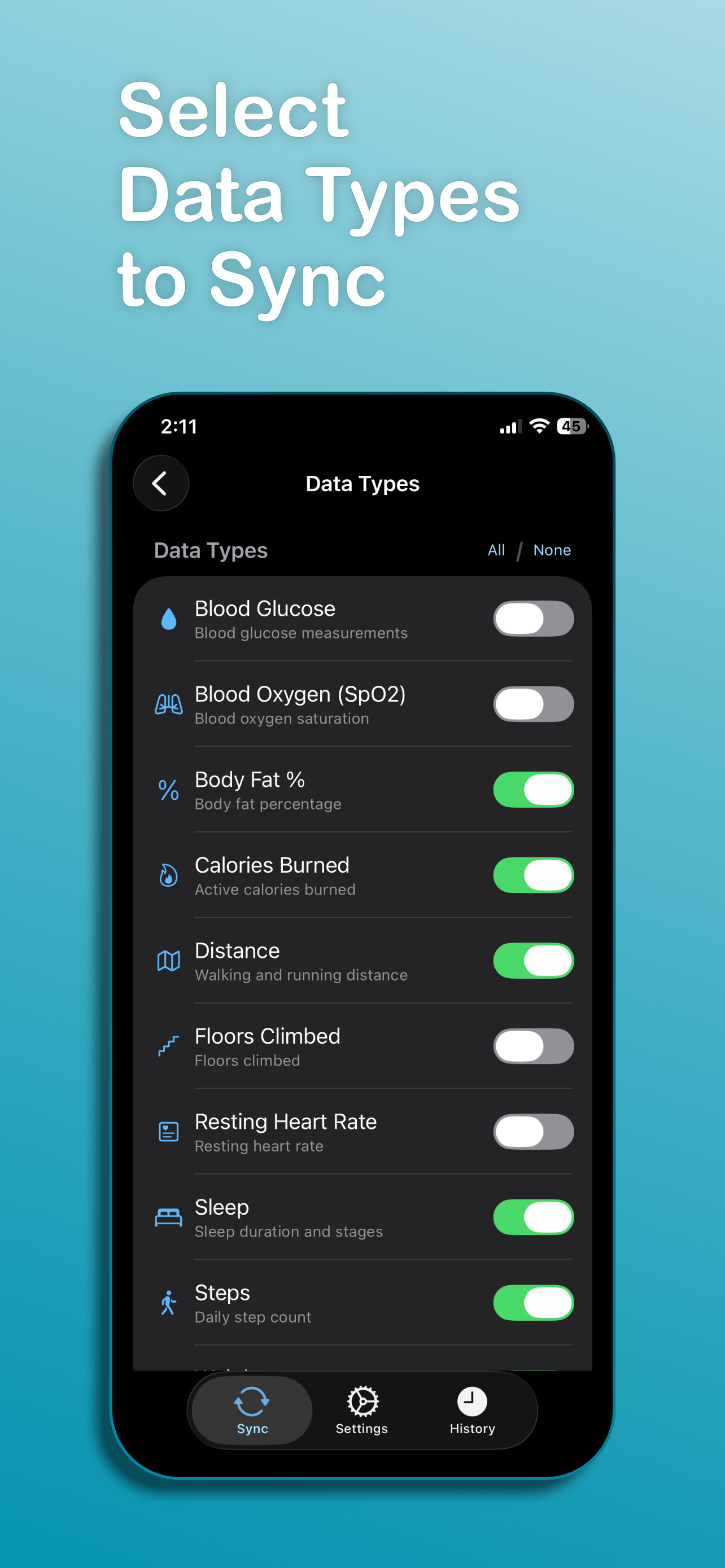 Fitness Data Sync
