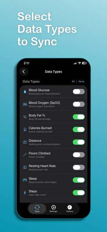 Fitness Data Sync screenshot 3 of 5