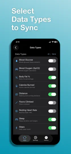 Capture d'écran de Fitness Data Sync sur iPhone 3