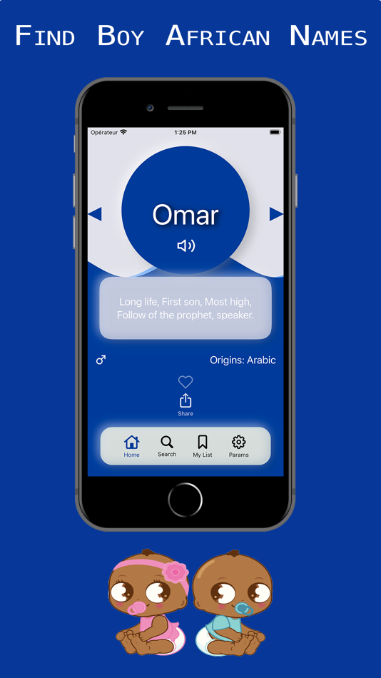 #3. African Names App (iOS) Podle: Otourou Da Costa