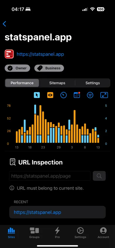 Search Panel - Search Console screenshot 2