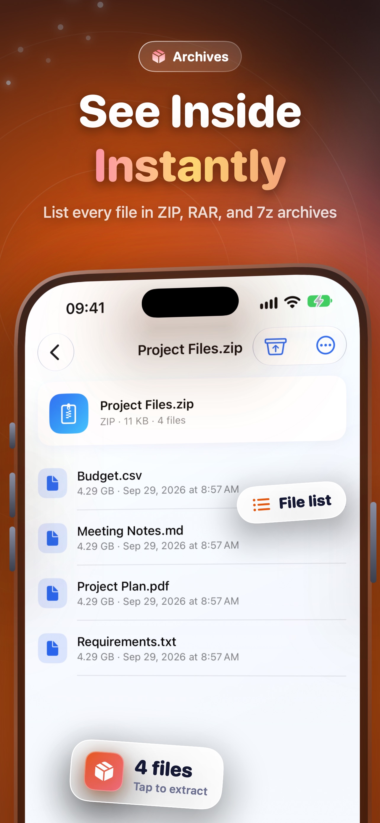 Screenshot 4 of Unzip Files: ZIP RAR 7z Tool