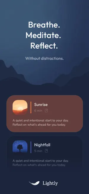 Lightly: Meditation & Journal screenshot 1