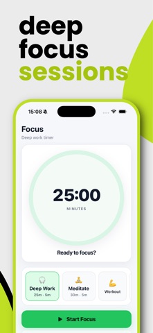 StreakState: Habit & Focus iPhone screenshot