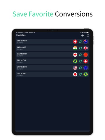 World Currency Converter FOREX iPad screenshot