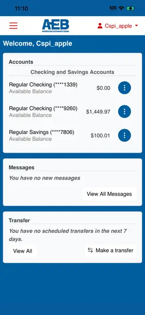 American Exchange Bank Mobile screenshot 2