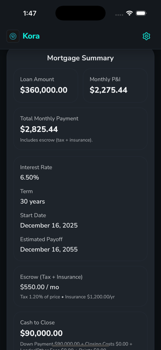 Kora Real Estate Intelligence Screenshot 3 of 6