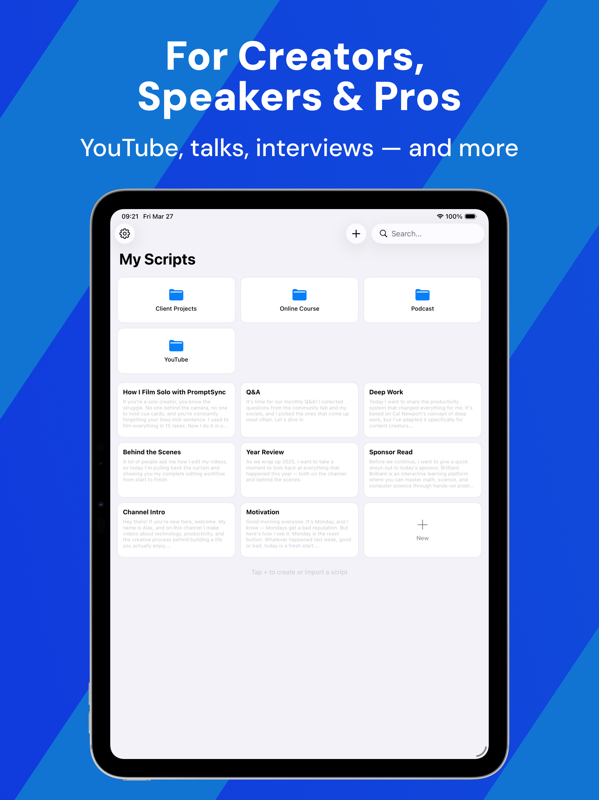 Teleprompter Script – CueSync