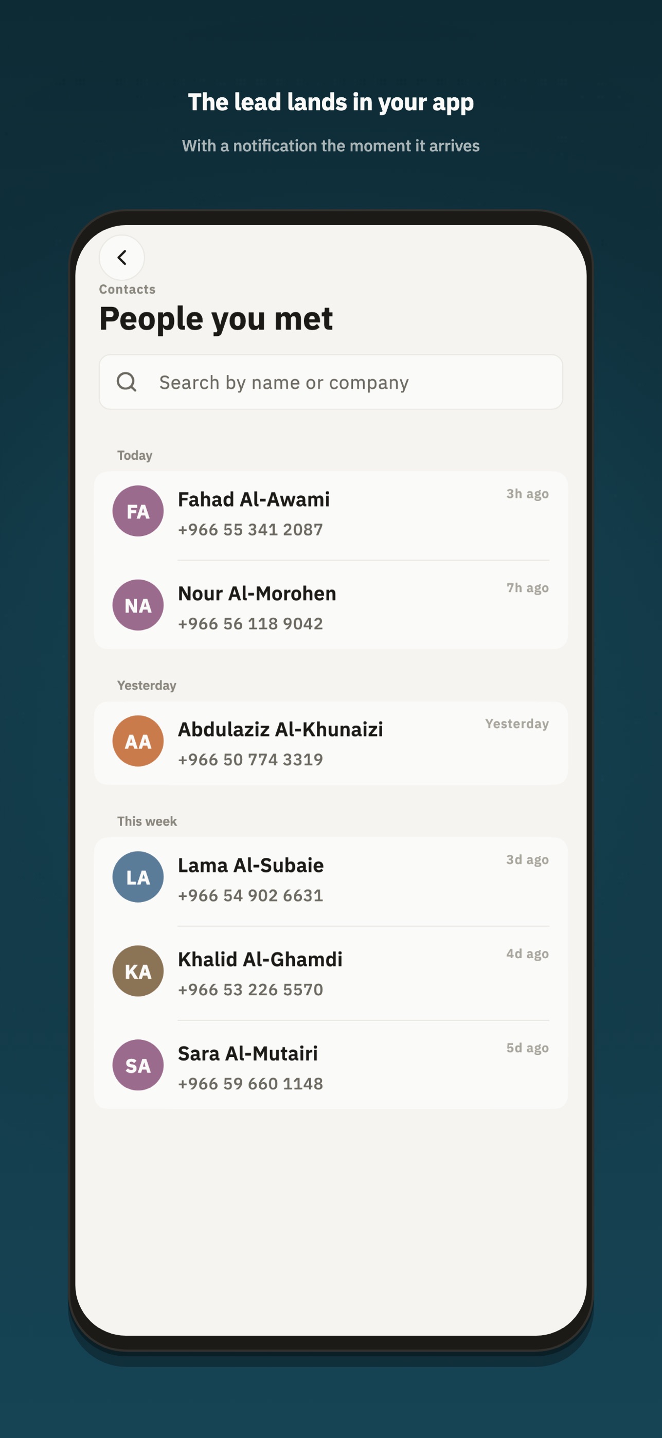 Screenshot 1 of Wasl - Digital Business Card