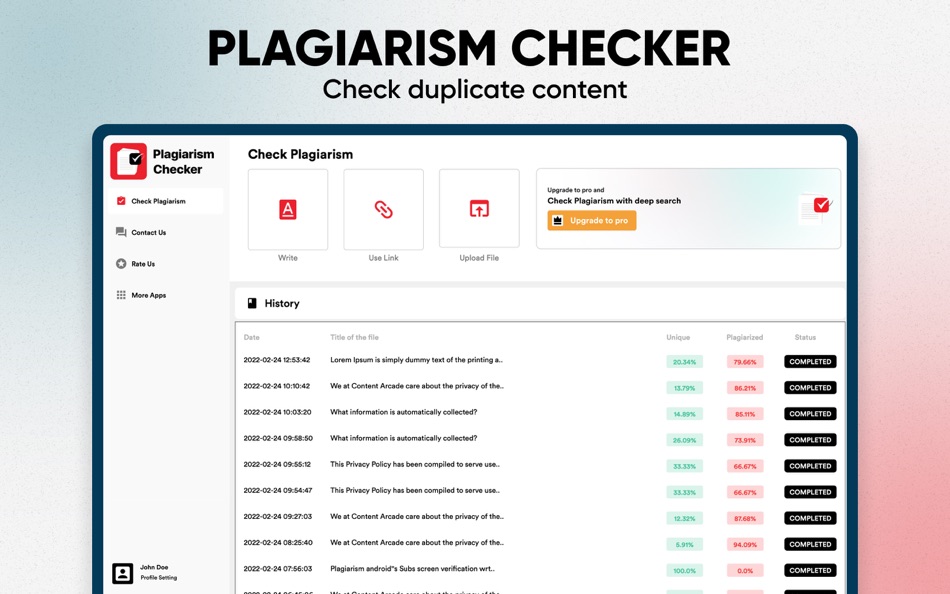 #2. Plagiarism Checker (macOS) 由: CONTENT ARCADE DUBAI LTD FZE