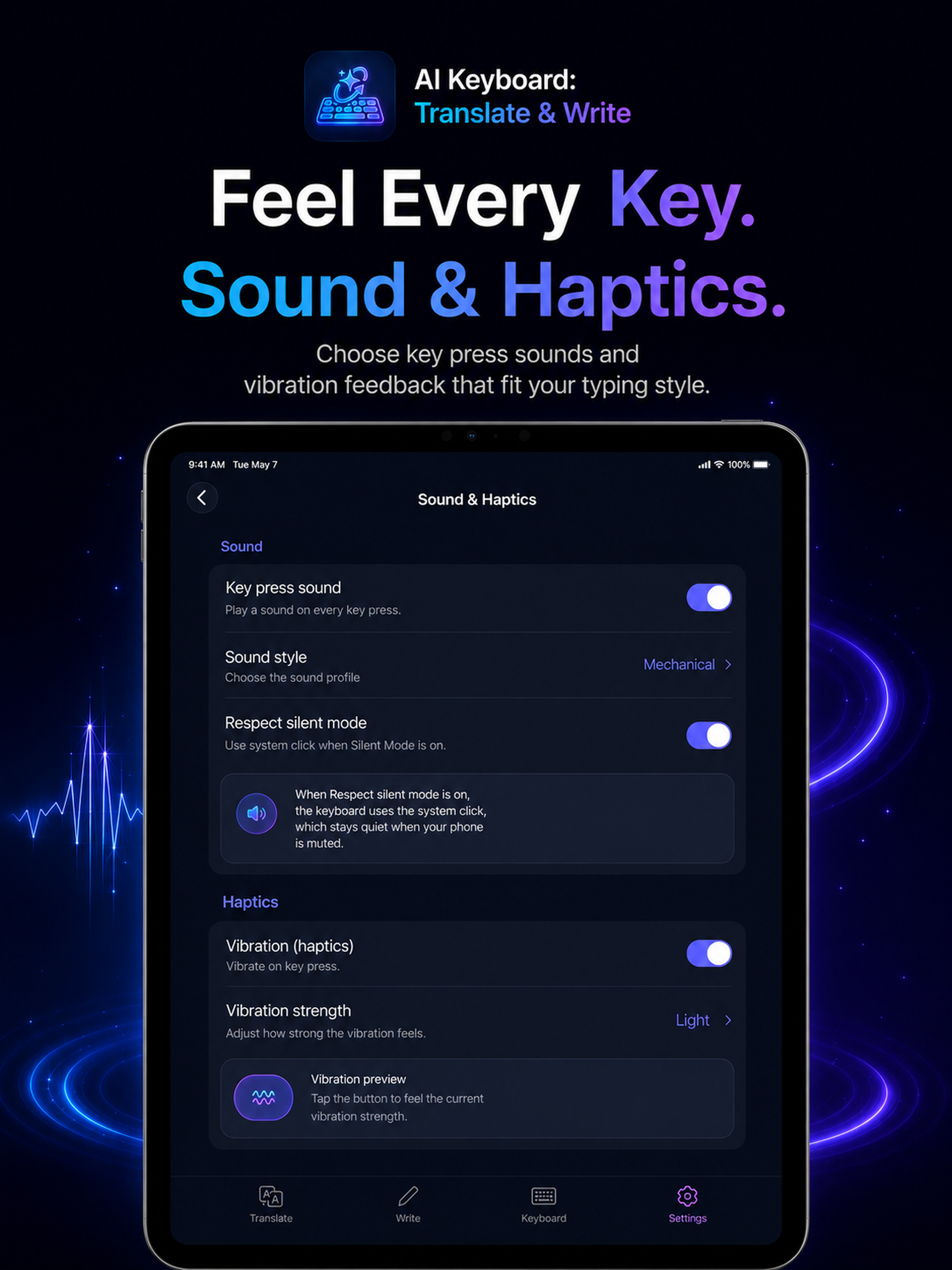 AI Keyboard: Translate & Write
