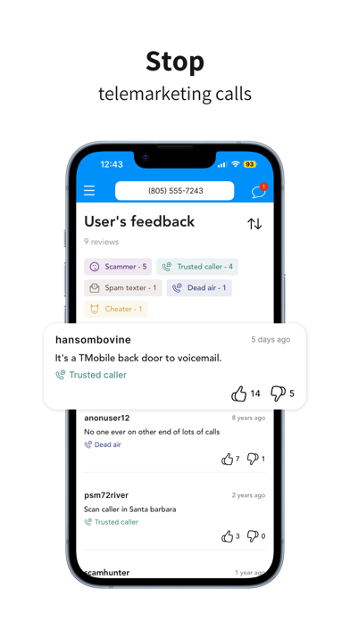CallerSmart: Reverse Lookup iPhone screenshot