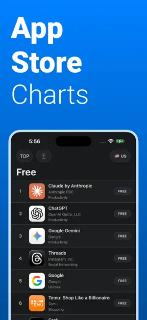 Storefronts — App Store Charts screenshot 1