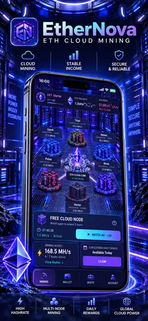 EtherNova-ETH Cloud Mining screenshot 2