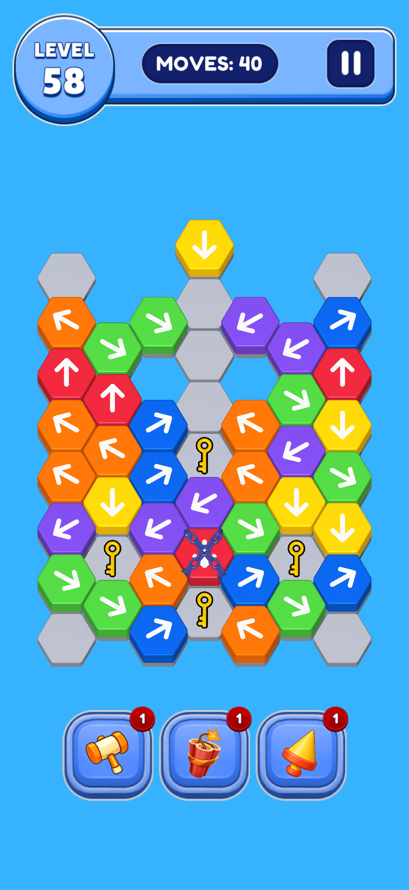 Hexa Arrow Tap Away Puzzle